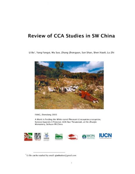 Review Of Cca Studies In Sw China